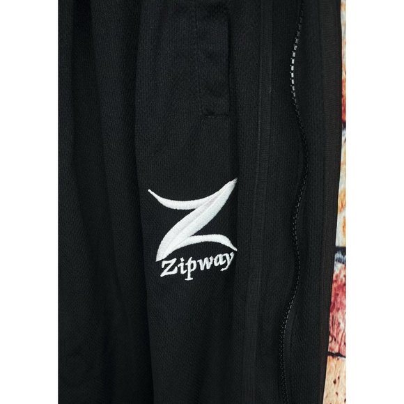 NWT ZIPWAY Tear Away Men’s Solid Black XXL Pants Zip & Hook Loop Active - Picture 2 of 8